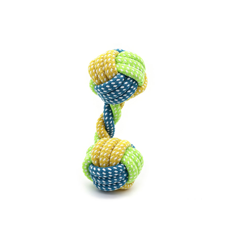 Colorful Dog Cotton Rope Dumbbell Ball Toy