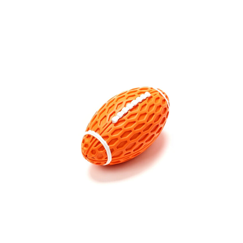 Orange Rugby Chew Toy for Dogs
