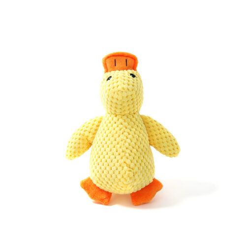 Yellow Dog Plush Squeaky Companion Duck