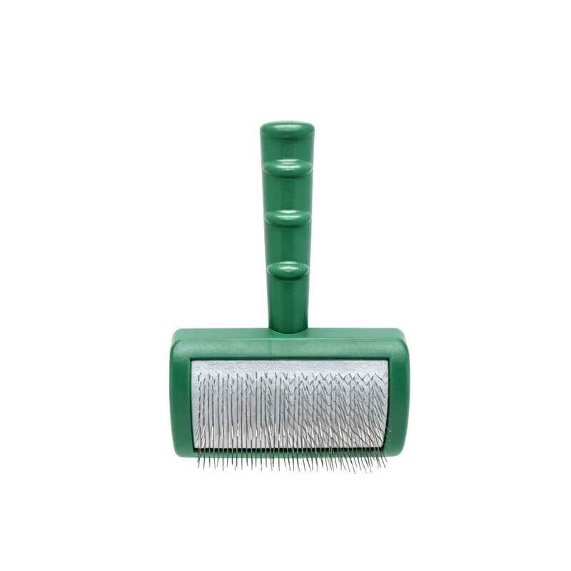 Bamboo-Style Self-Cleaning Grooming Brush for Pets