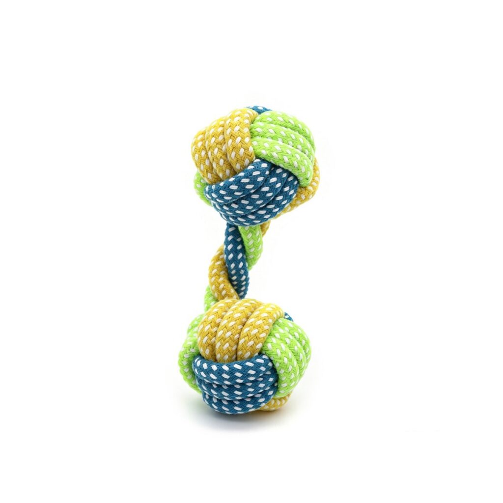Colourful Cotton Rope Dumbbell Toy for Dogs