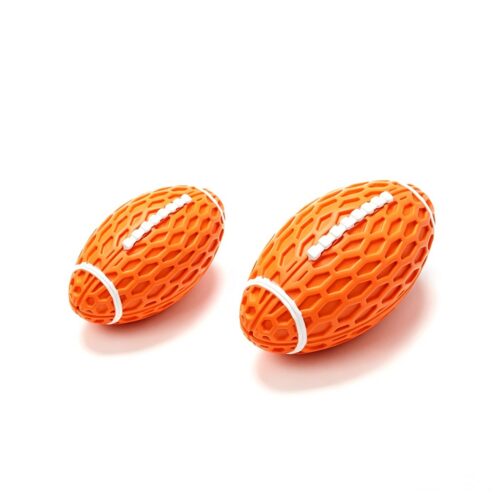 Orange Rugby Chew Toy for Dogs