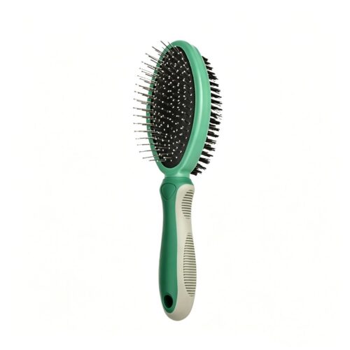 Olive Green Double-Sided Grooming Brush