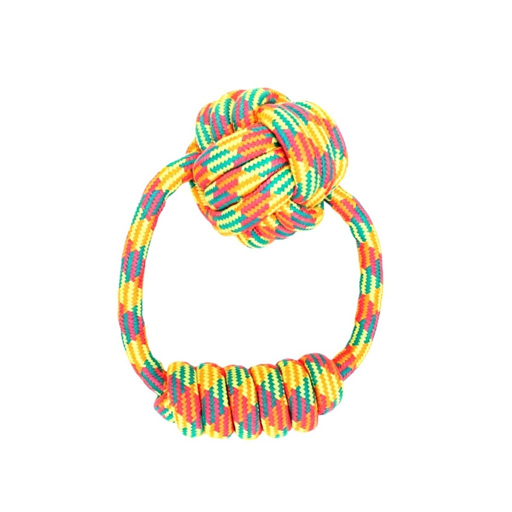 Cotton Rope Ball with Handle for Dogs