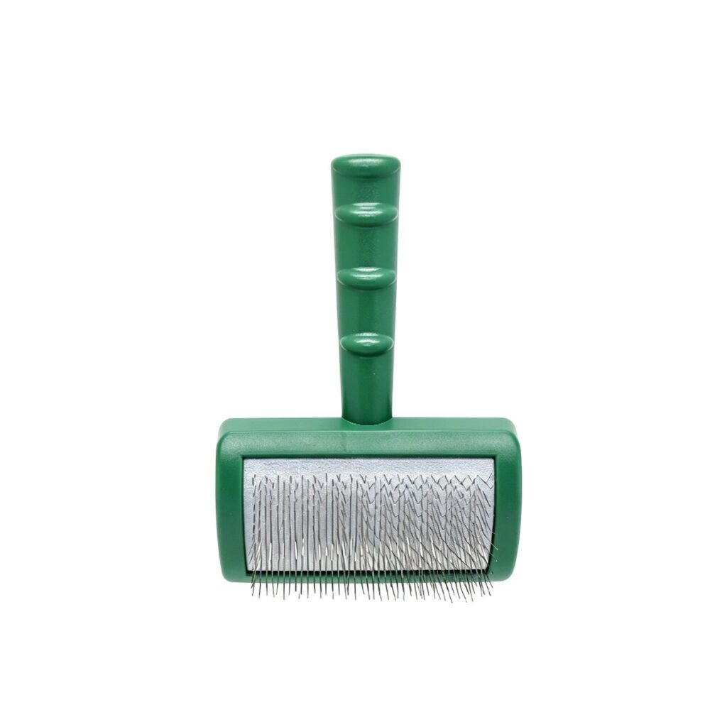 Bamboo-Style Self-Cleaning Grooming Brush for Pets