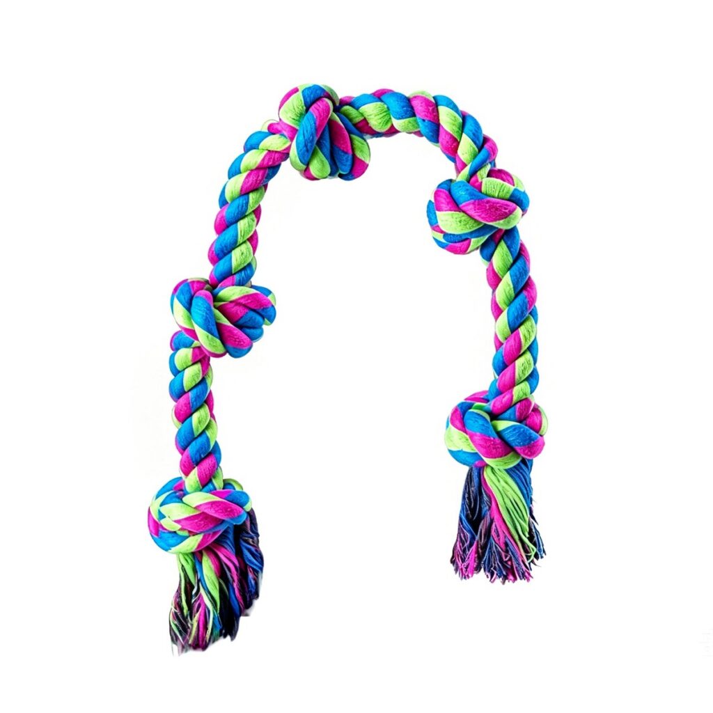Five-Knot Cotton Rope Toy for Dogs