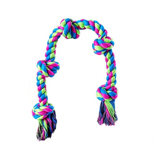 Five-Knot Cotton Rope Toy for Dogs
