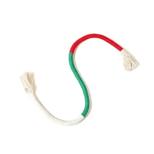 Red and Green Chew Rope Toy for Cats