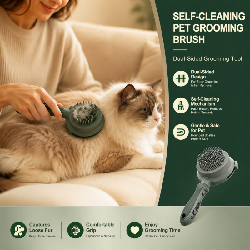 主图1 拷贝 Pet Double-Sided Massage Brush