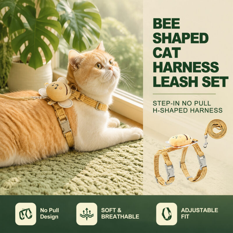 H-Style Cat Harness and Lead Set