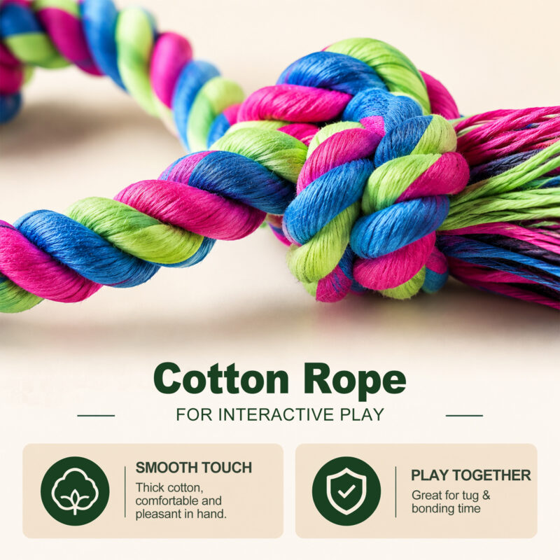 主图2 拷贝 Five-Knot Cotton Rope Toy for Dogs