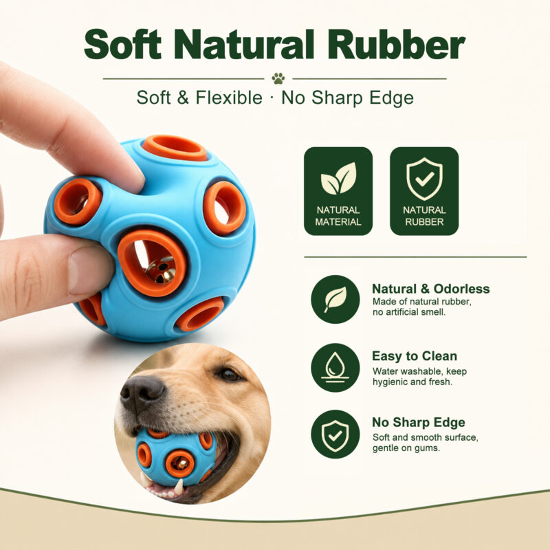 主图3 IMG084 TPR Textured Bell Ball for Dogs