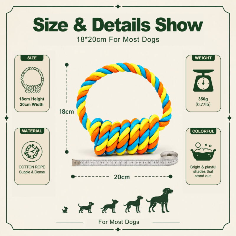 Twisted Rope Knot Toy for Dogs