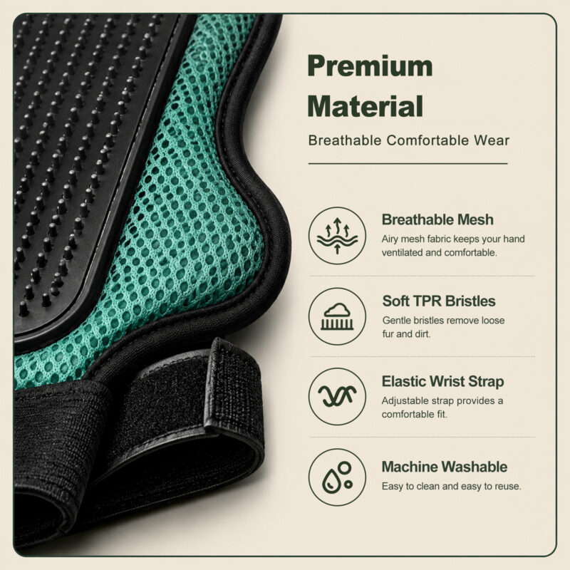 Olive Green Grooming Glove