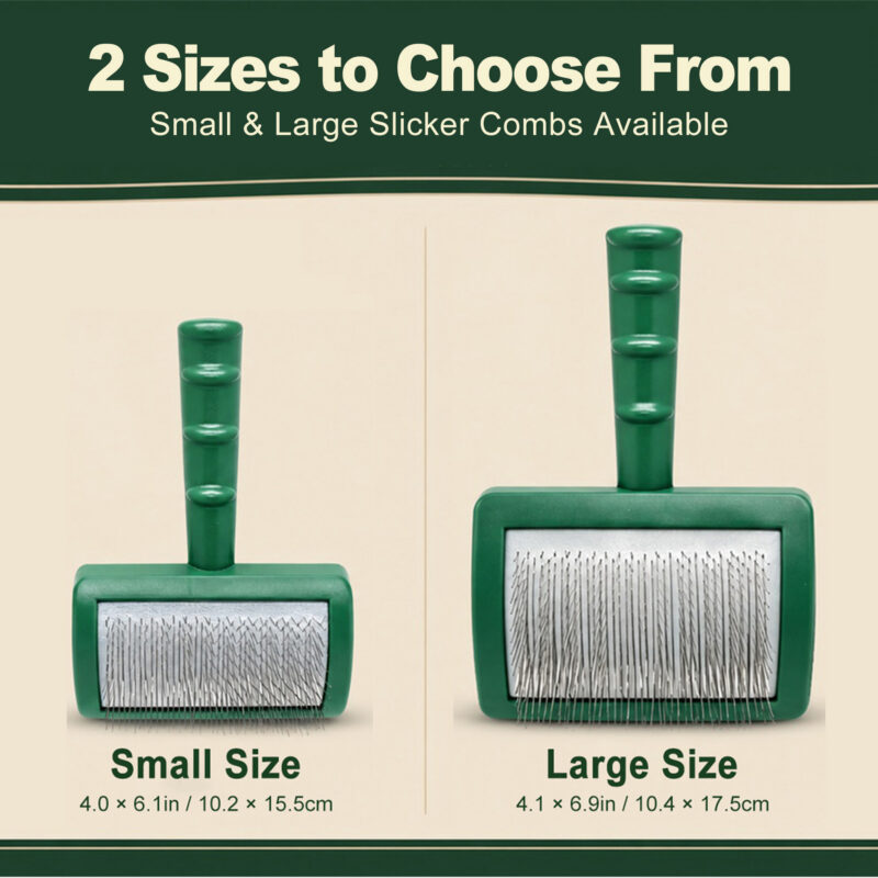 Bamboo-Style Self-Cleaning Grooming Brush for Pets